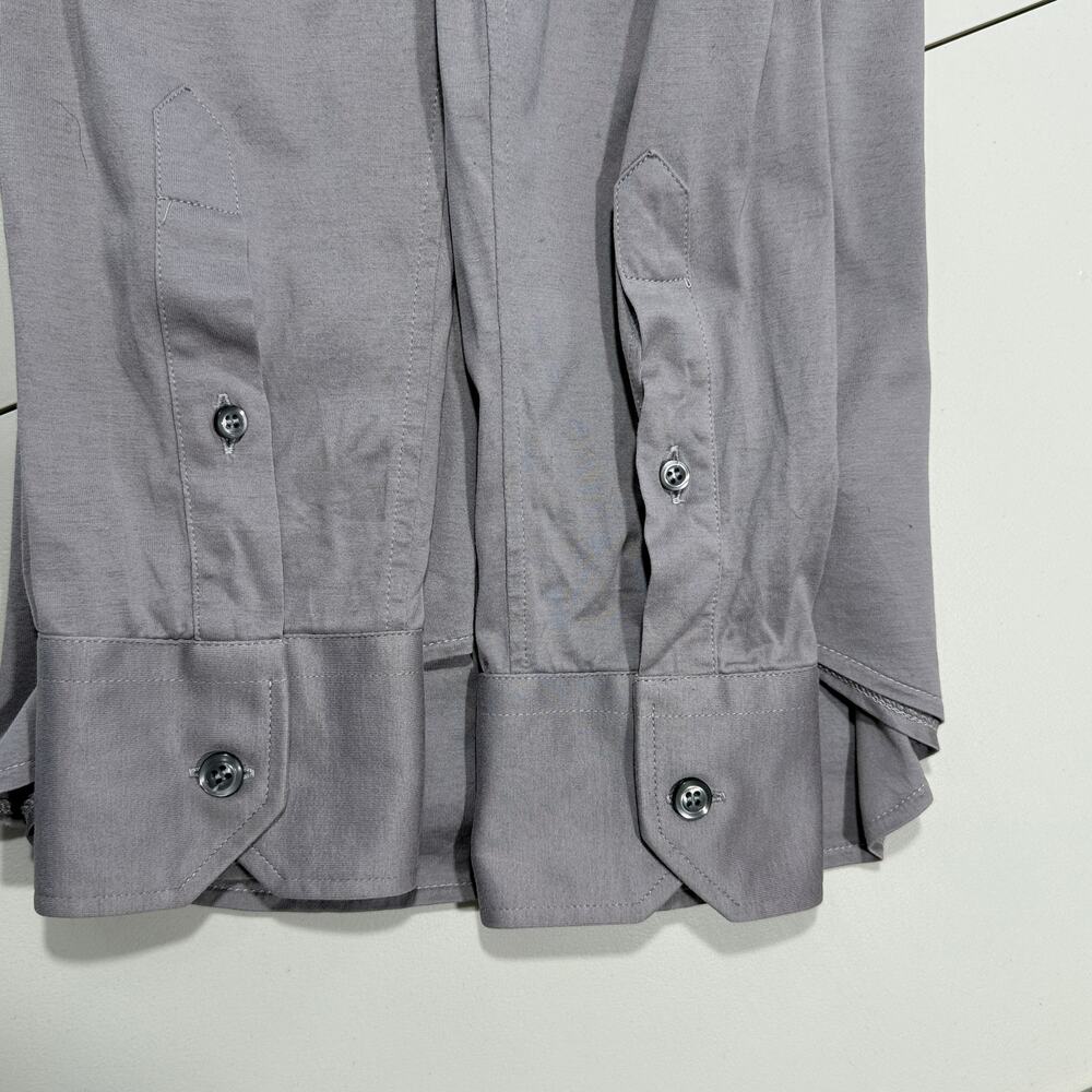 Emporio Armani‎ Slim Fit Button-Front Shirt Men’s Large Gray - Picture 7 of 7